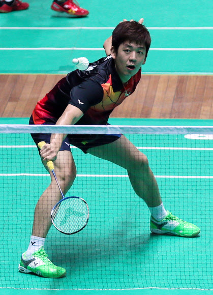 제94회 전국체육대회 배드민턴 남자일반부 단체전 이용대와 조건우  연합뉴스