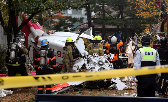 삼성동 아이파크 헬기 충돌…탑승자 2명 사망