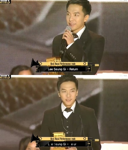 이승기 <br>2013 MAMA 방송 화면 캡처