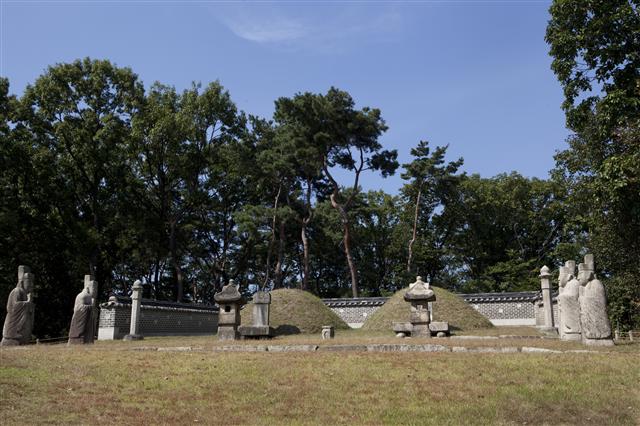 방학동 은행나무 바로 곁에 자리 잡은 조선 10대 임금 연산군의 묘. <br>도봉구 제공