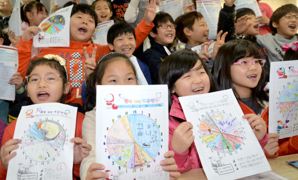 방학식을 마친 서울면목초등학교 학생들