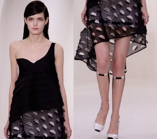 20일(현지시간) 파리에서 열린 디올 2014 S/S 오트 구뛰르 패션 컬렉션 작품을 입은 모델들이 무대 위를 걷고 있다. 디올 홈페이지(http://www.dior.com) 제공