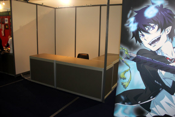 31일(현지시간) 프랑스 앙굴렘시에서 열린 앙굴렘국제만화페스티벌의 일본 전시 부스가 철거돼 있다. 일본 만화계는 일본군 위안부 피해를 소개하는 한국 기획전에 대항해 위안부 문제의 실상을 왜곡한 작품들을 전시하려고 했으나 축제 조직위원회가 개막 전날인 29일 철거했다. 정치적인 의도가 있다는 이유에서다.  연합뉴스