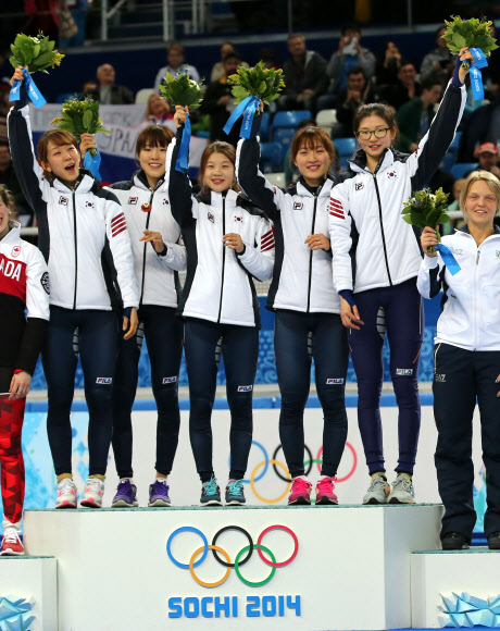 여자 쇼트트랙 3000m계주 금메달