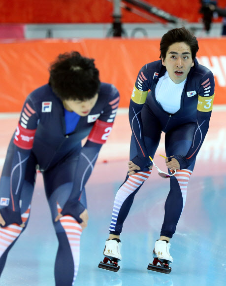 <올림픽> 이승훈 ’기록 나쁘지 않은데?’