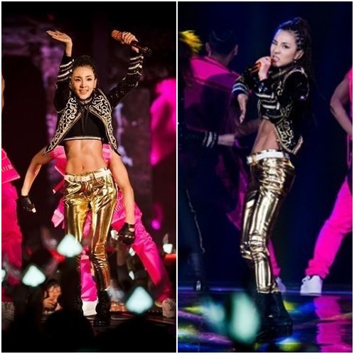 산다라박 복근. YG엔터테인먼트 제공  