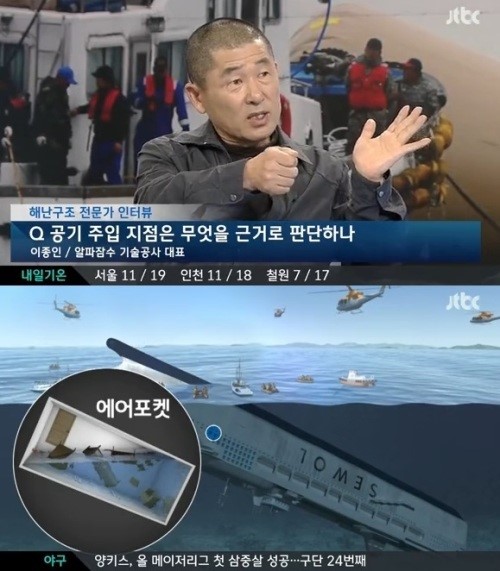 ‘세월호 침몰’ 이종인 다이빙벨 언급