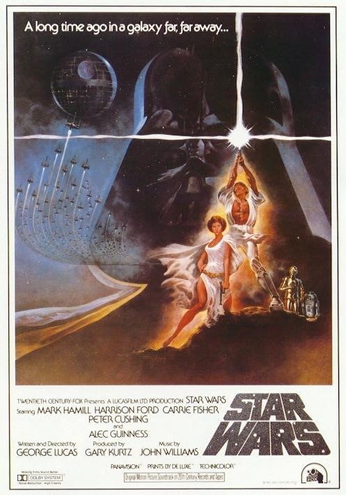 1977년 처음 개봉돼 ‘스타워즈’ 1편으로 알려진 ‘스타워즈4’ 포스터