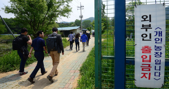 검찰이 지난 16일 유병언 전 세모그룹 회장에 대해 사전구속영장을 청구한 가운데 18일 오전 경기 안성시 보개면 금수원(기독교복음침례회 안성교회)이 언론에 공개되고 있다. 손형준 기자 boltagoo@seoul.co.kr