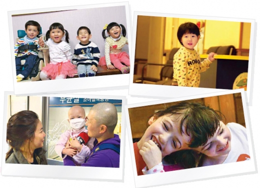 2006년 시작해 9년째 계속되고 있는 MBC ‘휴먼다큐 사랑’. 올해 ‘사랑’의 주인공은 모두 아이들이다. 왼쪽 위부터 시계 방향으로 듬직이와 친구들, 연지, 샴쌍둥이 호건 자매, 수현이 가족.