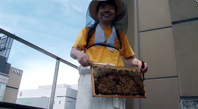 지난 3월부터 ‘도시 양봉가 되기’ 수업에 참가한 학생, 주부, 직장인 등이 벌집을 내검하고, 채밀기에서 수확한 꿀을 추출하며 꿀벌과 공존하는 세상을 꿈꾸고 있다. 어반비즈서울·박재현·송미숙씨 제공