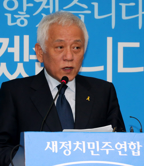 김한길 공동대표 선거관련 기자회견