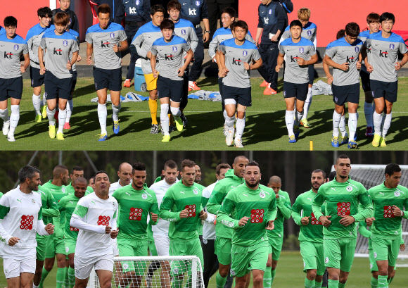 <월드컵2014>한국-알제리 축구대표팀 훈련