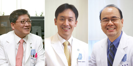 분당서울대병원 관절센터 정진엽(왼쪽부터)·공현식·박문석 교수팀
