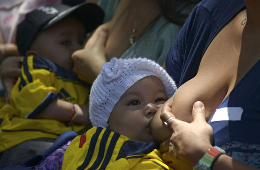 콜롬비아 모유수유 대회 ⓒ AFPBBNews=News1