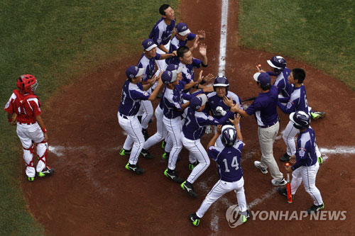 한국 리틀야구, 세계리틀야구대회 준결승서 일본 꺾고 결승 진출