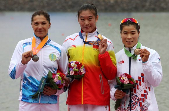 <아시안게임> 이순자, 카약 1인승 500m 동메달