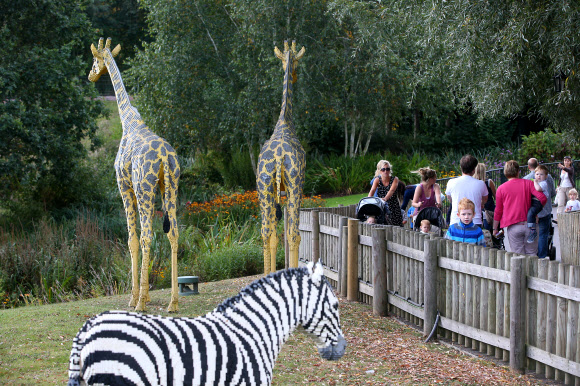 영국 윈저 레고랜드 내 레고로 만든 동물모형 모습.