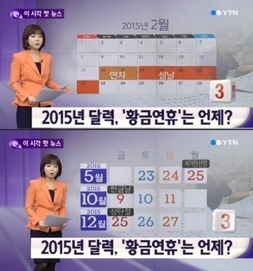 설날 닷새 황금연휴. YTN 영상캡쳐