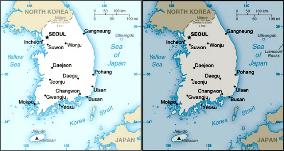 美 CIA 한국지도 독도 ‘복원’