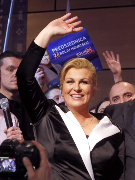 1% 차이로… 크로아티아 첫 여성 대통령 
