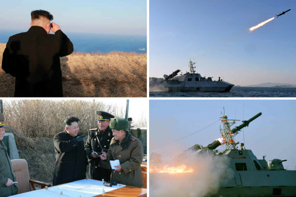 북한, 신형 반함선로켓 개발…김정은 시험발사 참관