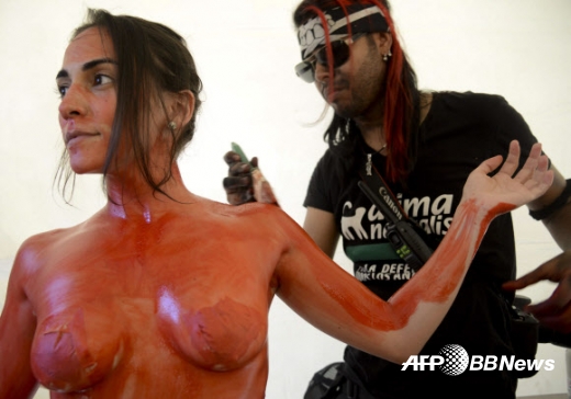 동물권리보호단체인 아니마 나투랄리스(Anima Naturalis) 회원