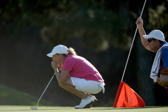 크리스티 커, KIA 클래식 4라운드 18번 홀 그린에서