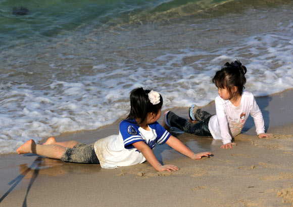 바닷물은 시원해요