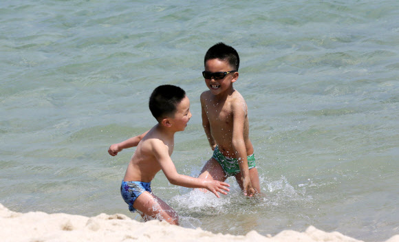 바닷물은 시원해요