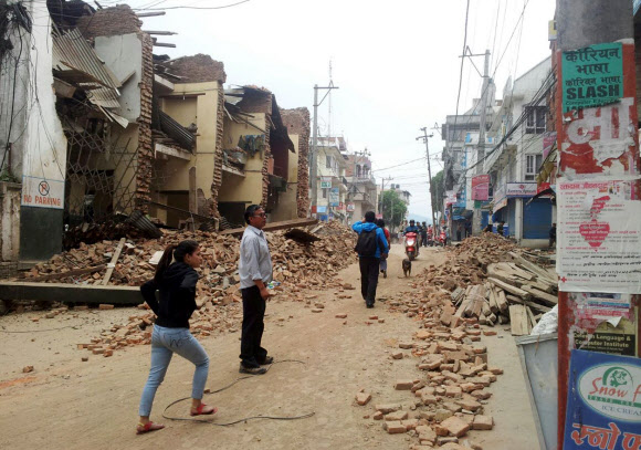 처참한 네팔의 지진 현장