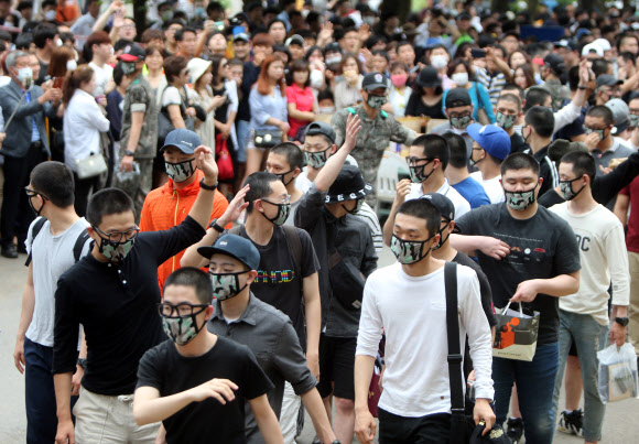 육군훈련소 입소자 마스크 착용