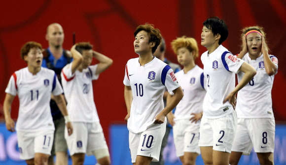 힘 빠진 태극 여전사들