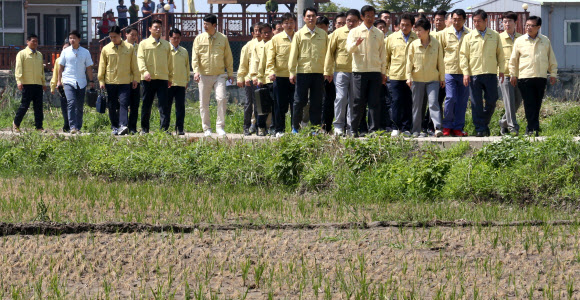 박 대통령, 가뭄 피해지역 방문