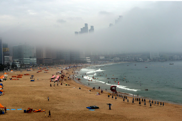 해운대해수욕장과 달맞이언덕 비경