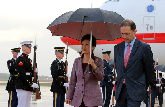 박근혜 대통령 워싱턴 안착