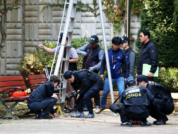 ’캣맘’사건현장 3차원 스캔 거리측정