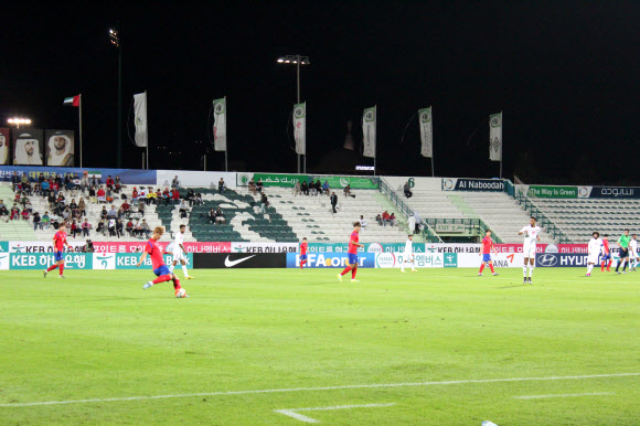 올림픽 축구 국가대표팀 UAE와 평가전서 2-0 승리