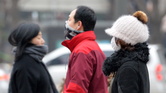 소한인 6일 서울 광화문에서 시민들이 두꺼운 옷차림으로 출근하고 있다. 손형준 기자 boltagoo@seoul.co.kr