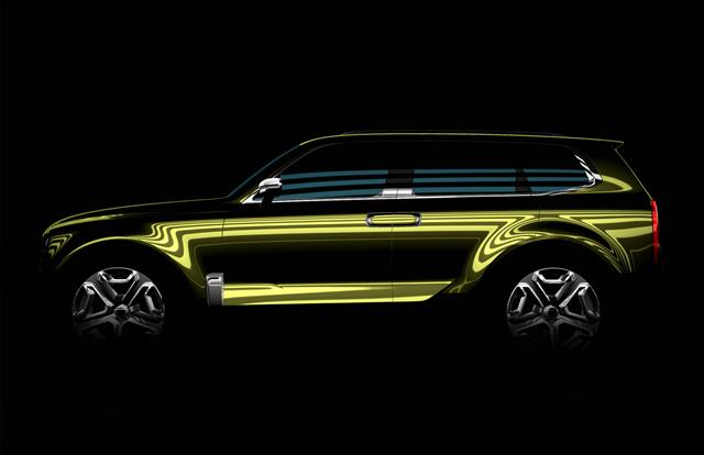 기아차가 이번 ‘북미 국제 오토쇼’에서 공개하는 프리미엄 스포츠유틸리티차량(SUV) 콘셉트카인 ´KCD-12´의 렌더링 이미지(실제 자동차와 거의 흡사한 그림). 기아차 제공