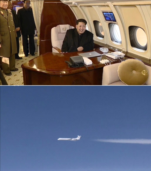 北 김정은, 전용기 타고 미사일발사장 시찰