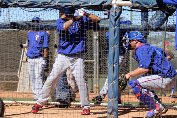 추신수, 첫날부터 라이브배팅