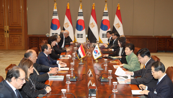 [서울포토] 한·이집트 정상회담