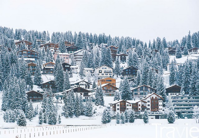소담하고 평화로운 마을 아로사. 눈이 소복히 내려 더욱 아늑해 보인다