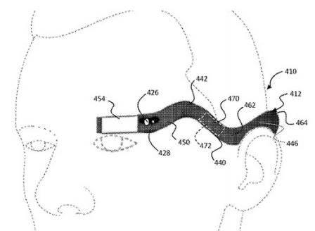 안경 형태를 벗은 구글의 차세대 글라스 특허 이미지. 미국 특허청(USPTO) 제공