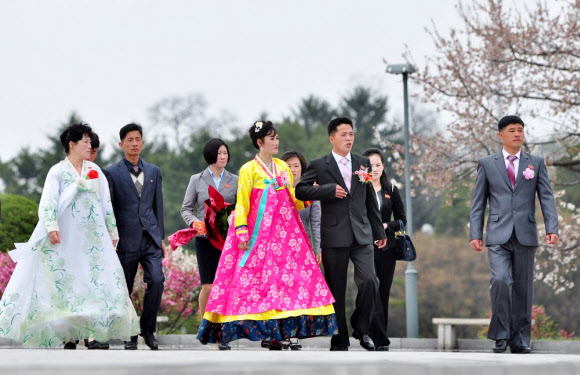 태양절 맞은 평양 시내 모습