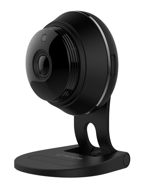 세계 3대 디자인상 중 하나로 꼽히는 레드닷 디자인상을 수상한 한화테크윈의 홈시큐리티 카메라 ‘SNH-V6414BN’은 접이식 받침대를 이용한 디자인으로 손쉽게 설치가 가능하다는 점이 높게 평가됐다. 한화테크윈 제공 