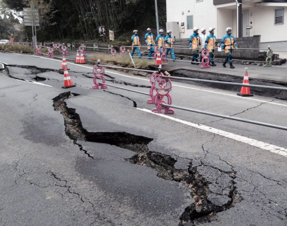 지난 4월 발생한 일본 지진 사진. 서울신문DB