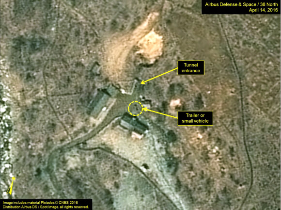 미국 ’38노스’가 공개한 북한 풍계리 핵실험장 부근의 새 활동