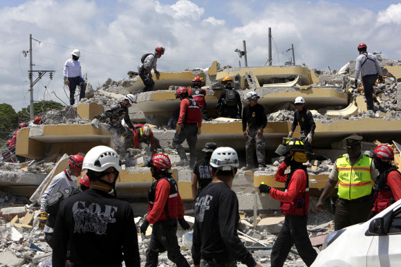 Volunteers search for survivor